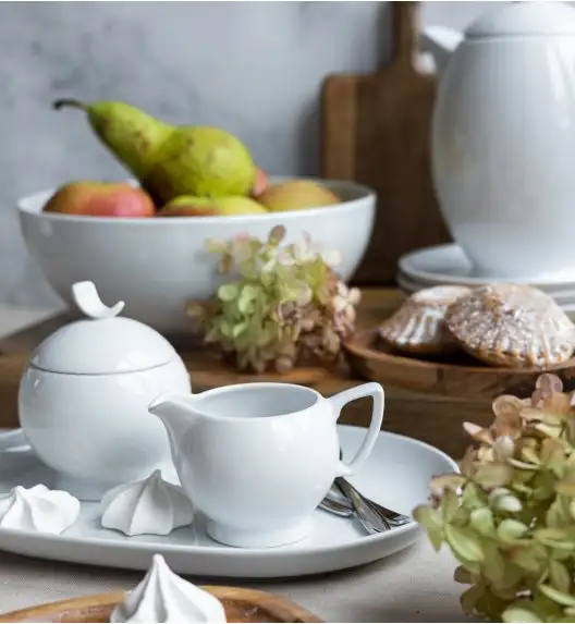 LUBIANA BOSS BIAŁY Serwis obiadowy 80 el / 24 osoby | porcelana