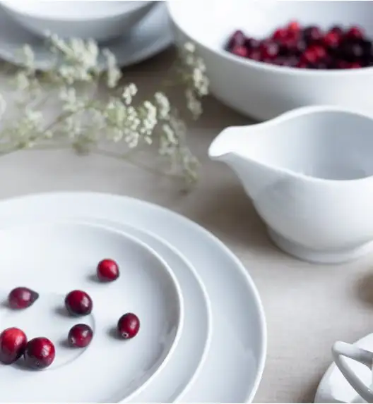 LUBIANA BOSS BIAŁY Serwis obiadowy 80 el / 24 osoby | porcelana