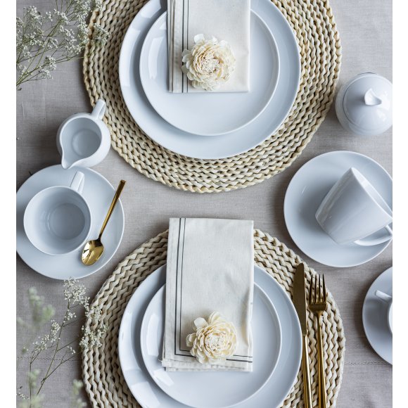 LUBIANA BOSS BIAŁY Serwis obiadowo - kawowy 144 el / 24 osób 