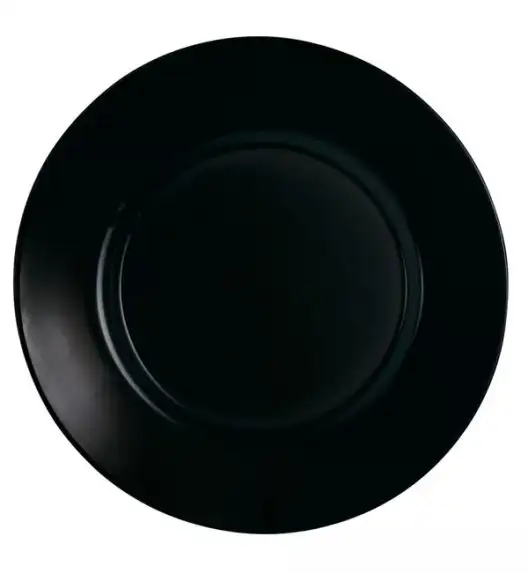 WYPRZEDAŻ! LUMINARC PLUMI Serwis obiadowy 18 el dla 6 osób / biało-czarny / szkło