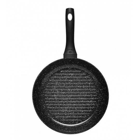 GERLACH GRANITEX Patelnia grillowa 28 cm okrągła z powłoką ceramiczną  ILAG Xera Dur 2® 28 cm / aluminium