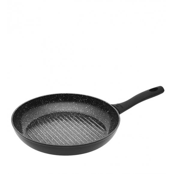 GERLACH GRANITEX Patelnia grillowa 28 cm okrągła z powłoką ceramiczną  ILAG Xera Dur 2® 28 cm / aluminium