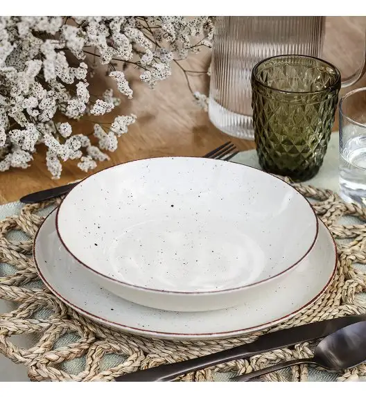 WYPRZEDAŻ! CHODZIEŻ CITY CT02 ŻYWIOŁY Komplet 5 talerzy głębokich / PUSTYNNY PIASEK / porcelana