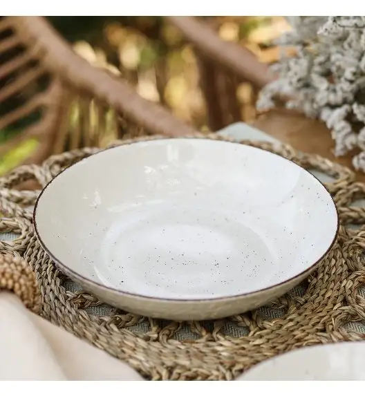 WYPRZEDAŻ! CHODZIEŻ CITY CT02 ŻYWIOŁY Komplet 5 talerzy głębokich / PUSTYNNY PIASEK / porcelana