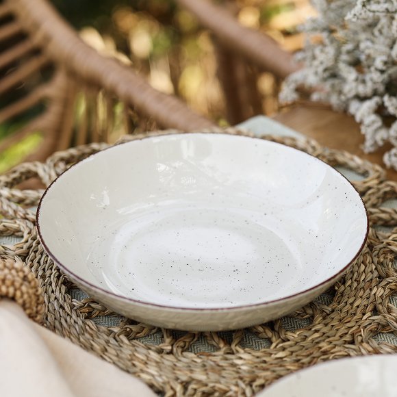 WYPRZEDAŻ! CHODZIEŻ CITY CT02 ŻYWIOŁY Komplet 5 talerzy głębokich / PUSTYNNY PIASEK / porcelana