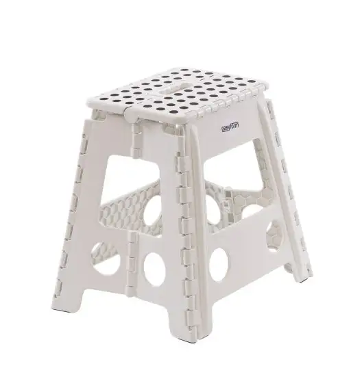 EASYFORM Stołek / Taboret składany antypoślizgowy 39 cm / biały / tworzywo sztuczne