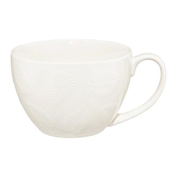 AMBITION GALACTIC WHITE Kubek 450 ml / piórka / porcelana