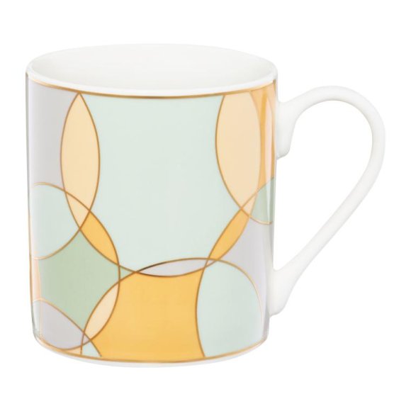 AMBITION GEOMETRIC PASTEL Kubek 380 ml / koła / porcelana