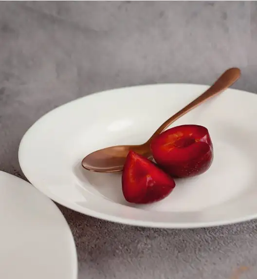 WYPRZEDAŻ! DOMINO J-Y Komplet obiadowy biały 15 el dla 5 os / szkło