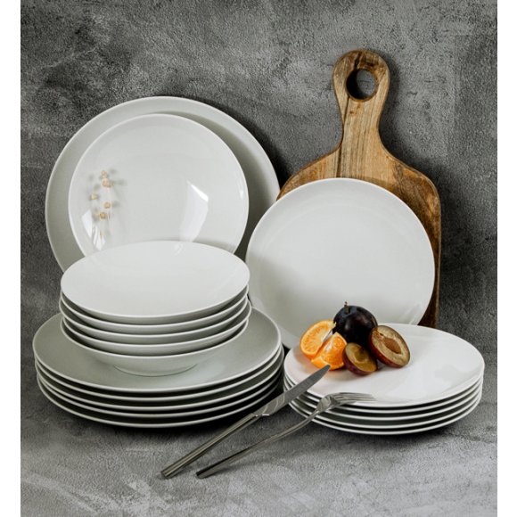 WYPRZEDAŻ! KAROLINA ENJOY Komplet 2 talerzy dla 1 osoby / porcelana