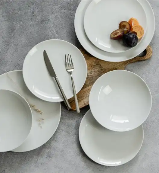 WYPRZEDAŻ! KAROLINA ENJOY Komplet 2 talerzy dla 1 osoby / porcelana