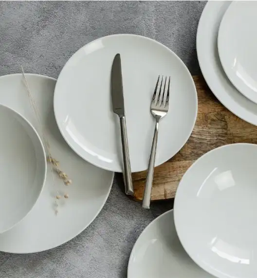 WYPRZEDAŻ! KAROLINA ENJOY Komplet 2 talerzy dla 1 osoby / porcelana