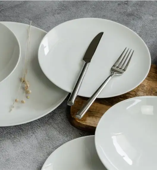 WYPRZEDAŻ! KAROLINA ENJOY Komplet 2 talerzy dla 1 osoby / porcelana