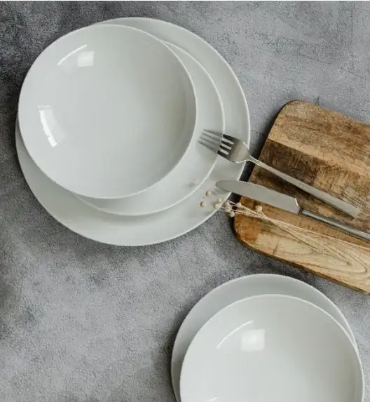 WYPRZEDAŻ! KAROLINA ENJOY Komplet 2 talerzy dla 1 osoby / porcelana