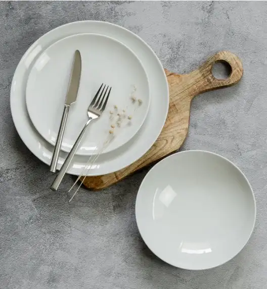 WYPRZEDAŻ! KAROLINA ENJOY Komplet 2 talerzy dla 1 osoby / porcelana