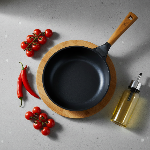 GERLACH NATUR Patelnia 28 cm z powłoką ceramiczną ILAG® Non-Stick Xera Dur 2 