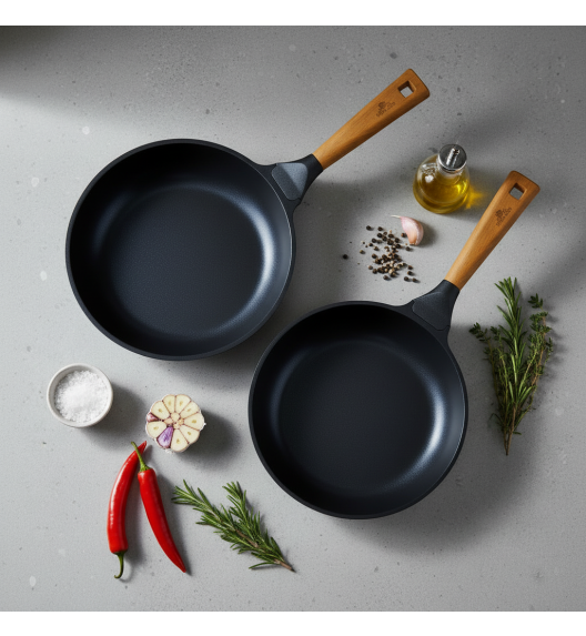 GERLACH NATUR Patelnia 20 cm z powłoką ceramiczną ILAG® Non-Stick Xera Dur 2 