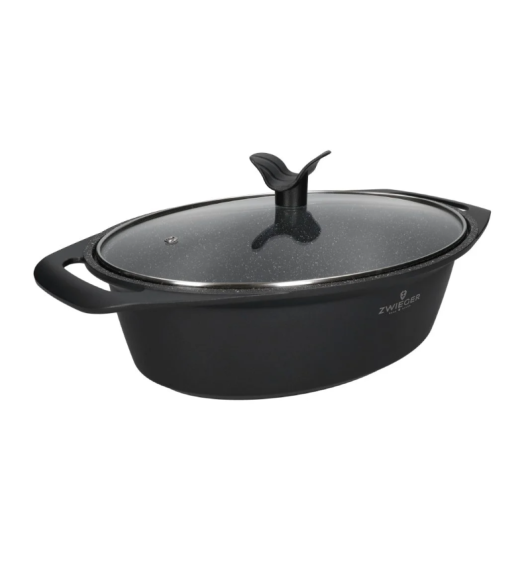 ZWIEGER FORTE Komplet garnków z pokrywkami 6 el /16, 18, 20 cm + Brytfanna 33 cm / aluminium