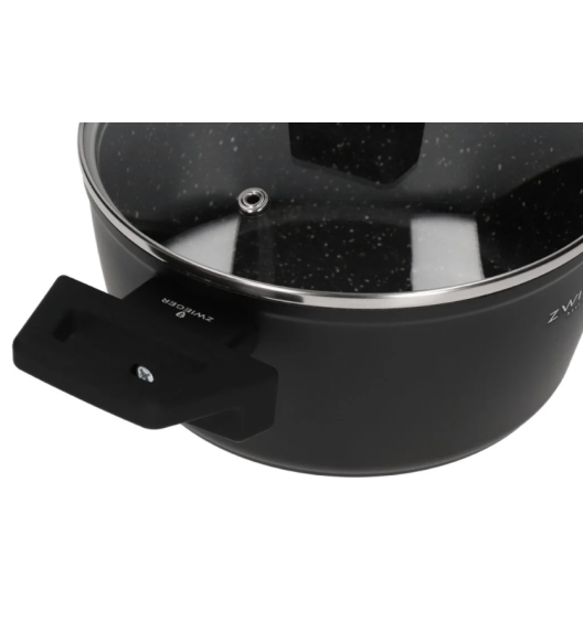 ZWIEGER FORTE Komplet garnków z pokrywkami 6 el /16, 18, 20 cm + Patelnia 20, 24, 28 cm +Brytfanna Forte / aluminium