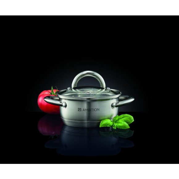 AMBITION SOLAR Garnek z pokrywką 16 cm 1,9 l / stal nierdzewna / indukcja