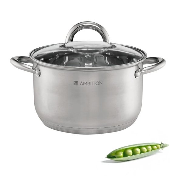 AMBITION SOLAR Garnek z pokrywką 18 cm 2,5 l / stal nierdzewna / indukcja