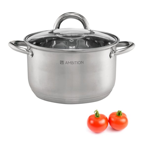 AMBITION SOLAR Garnek z pokrywką 22 cm 4,8 l / stal nierdzewna / indukcja