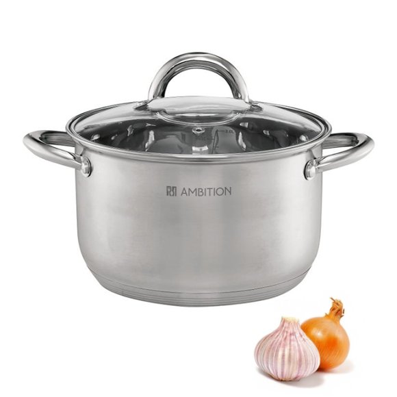 AMBITION SOLAR Garnek z pokrywką 24 cm 6,1 l / stal nierdzewna / indukcja