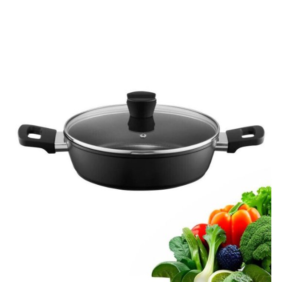 AMBITION ALTO Patelnia głęboka 24 cm + pokrywka / z powłoką Qualum Basic / indukcja