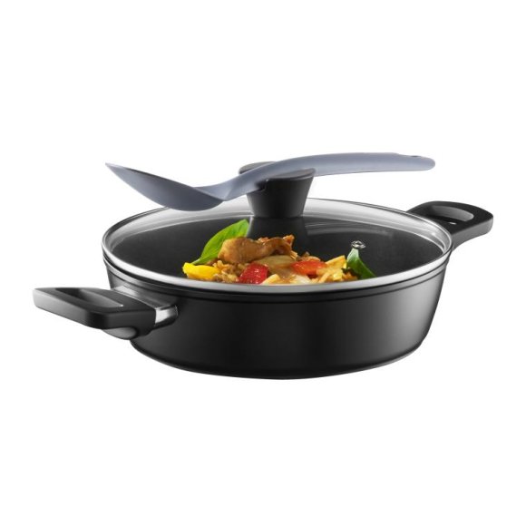 AMBITION ALTO Patelnia głęboka 32 cm + pokrywka / z powłoką Qualum Basic / indukcja