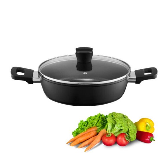 AMBITION ALTO Patelnia głęboka 32 cm + pokrywka / z powłoką Qualum Basic / indukcja