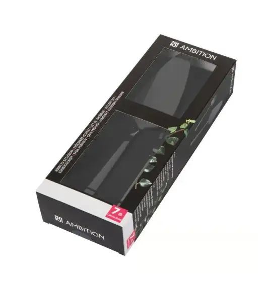 AMBITION COMO BLACK Komplet sztućców do ciasta 7 el dla 6 osób / czarny