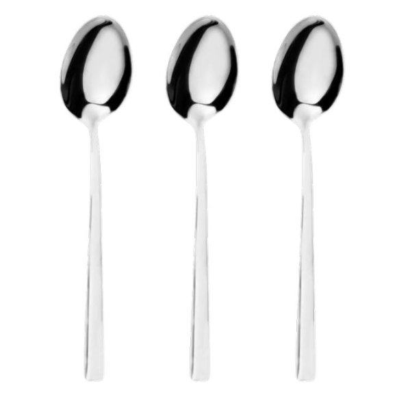 AMBITION COMO Komplet łyżek obiadowych 20,7 cm / 3 el dla 3 osób / srebrne