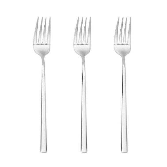 AMBITION COMO Komplet widelców obiadowych 20,9 cm / 3 el dla 3 osób / srebrne