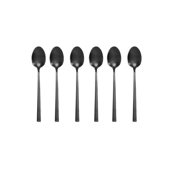 AMBITION COMO BLACK Komplet łyżeczek do herbaty / 6 el dla 6 osób / czarny