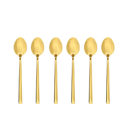 AMBITION COMO GOLD Komplet 6 łyżeczek do herbaty dla 6 osób / złote