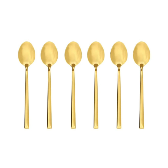 AMBITION COMO GOLD Komplet 6 łyżeczek do herbaty dla 6 osób / złote