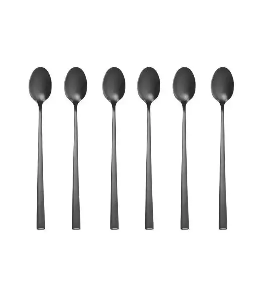 AMBITION COMO BLACK Komplet sztućców 36 el dla 6 osób w pudełku / czarne sztućce