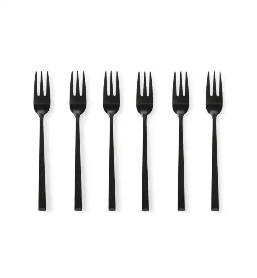 AMBITION COMO BLACK Komplet sztućców 72 el dla 12 osób w pudełku / czarne sztućce