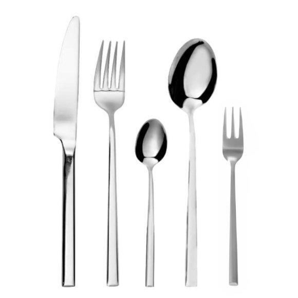 AMBITION COMO Komplet sztućców 60 el dla 12 osób w pudełku / srebrne