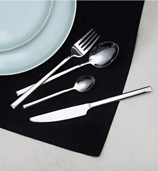 AMBITION COMO Komplet sztućców 60 el dla 12 osób w pudełku / srebrne