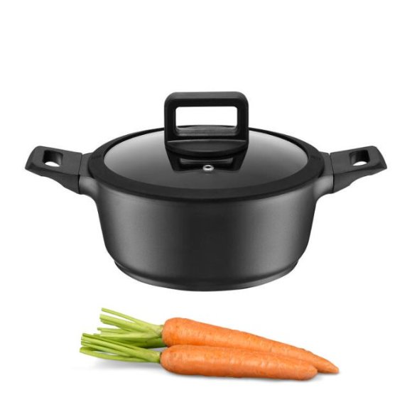 AMBITION ENZO Garnek z pokrywką 18 cm / powłoka nieprzywierająca ILAG ULTIMATE / aluminium