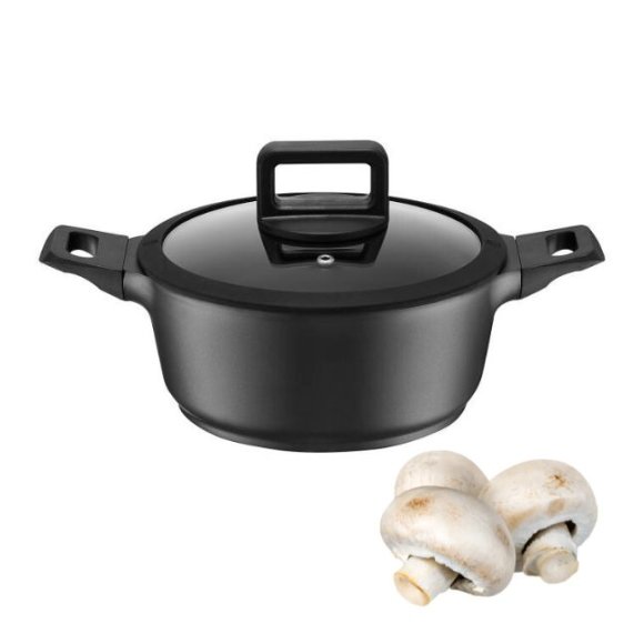 AMBITION ENZO Garnek z pokrywką 20 cm / powłoka nieprzywierająca ILAG ULTIMATE / aluminium