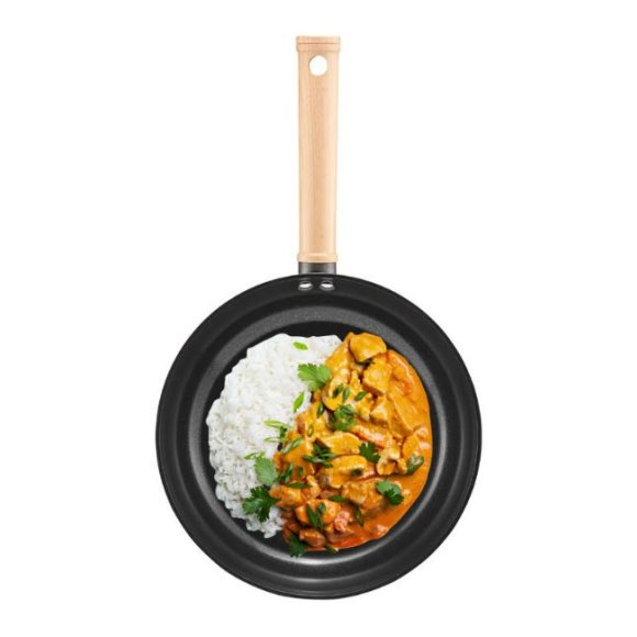 AMBITION NATURAL Patelnia 28 cm z powłoką nieprzywierającą Qualum Ceramic / indukcja