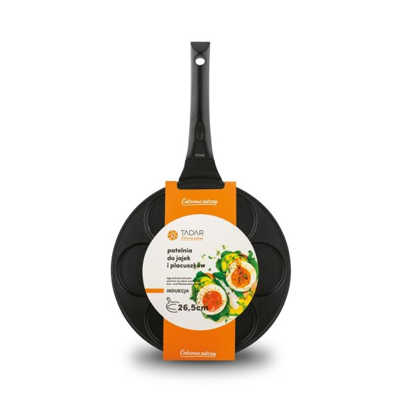 TADAR Patelnia do pancakes i placków 26,5 cm / czarna / non-stick / indukcja