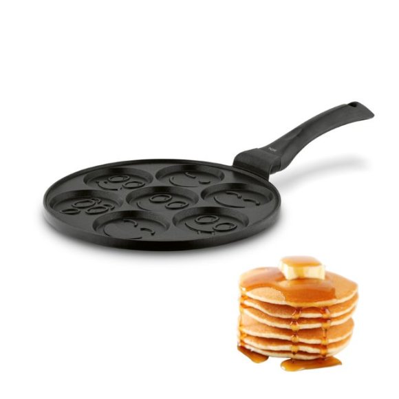TADAR EMOTKI Patelnia do pancakes i placków 26,5 cm / czarna / non-stick / indukcja