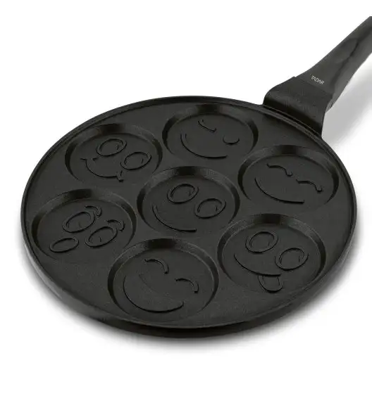 TADAR EMOTKI Patelnia do pancakes i placków 26,5 cm / czarna / non-stick / indukcja