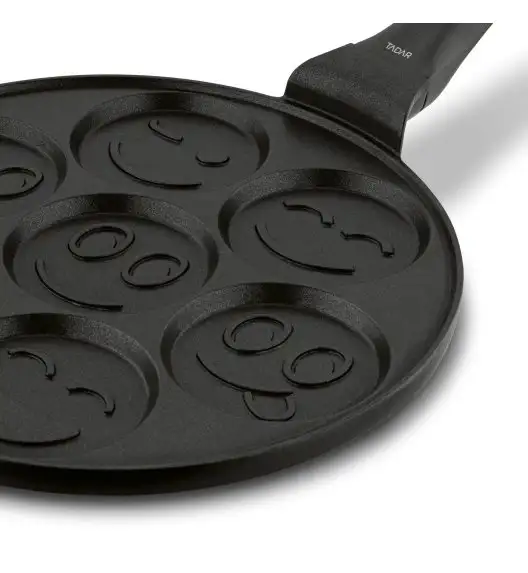 TADAR EMOTKI Patelnia do pancakes i placków 26,5 cm / czarna / non-stick / indukcja