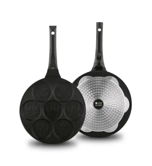 TADAR EMOTKI Patelnia do pancakes i placków 26,5 cm / czarna / non-stick / indukcja