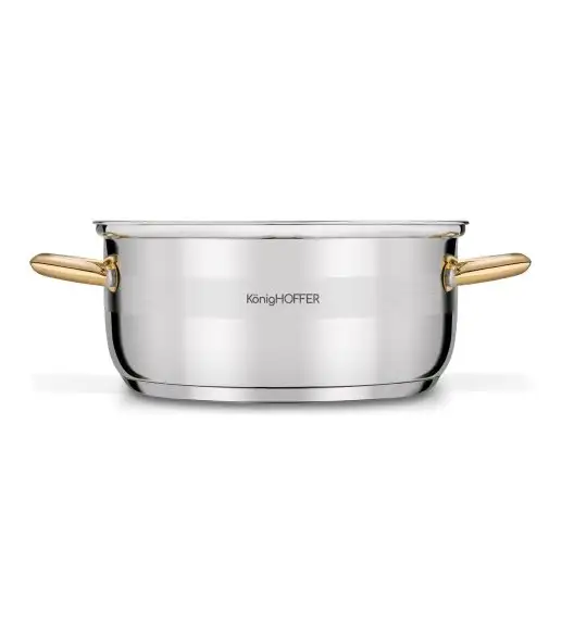 KonigHOFFER FARO GOLD Garnek do gotowania na parze z pokrywką 20 cm / 2,9 l / stal nierdzewna / indukcja