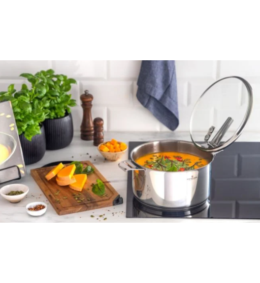 ZWIEGER VISIONARY Komplet 3 garnki z pokrywkami 16, 20, 24 cm / stal nierdzewna / indukcja
